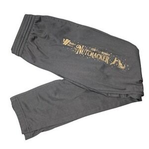 Ballet West L Kids Black Nutcracker 2019 Cast Member Athletic Jogger Pants Gold